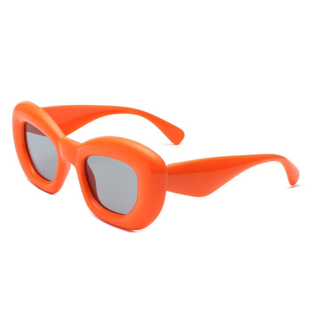 Thick Cat Eye Sunglasses - Orange