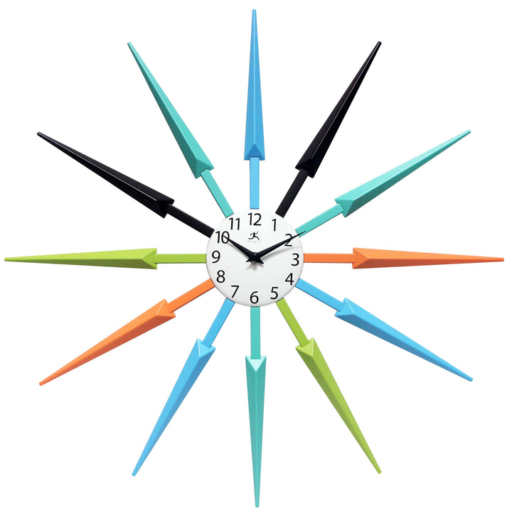 Midcentury Modern Starburst Multi-Color Wall Clock