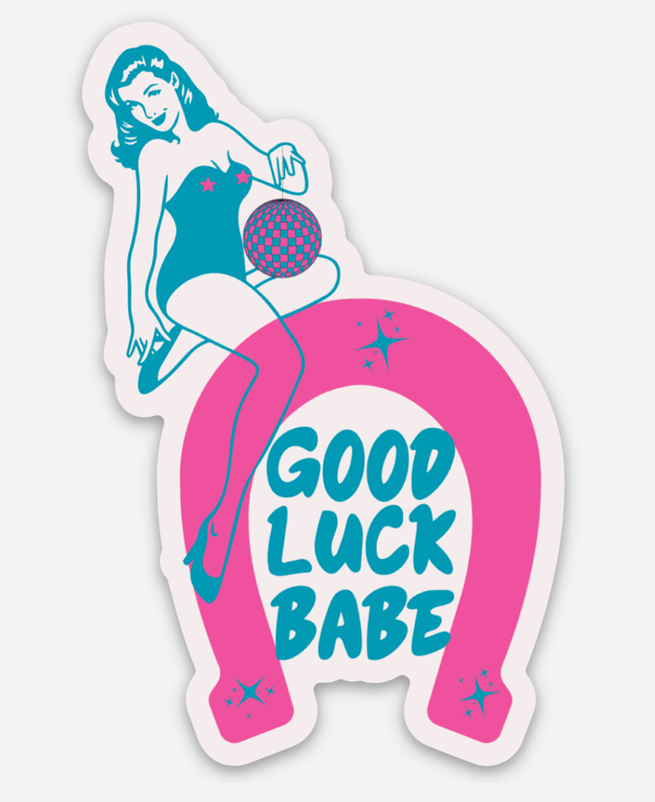 Good Luck Babe Horeseshoe Sticker (Chappell Roan)