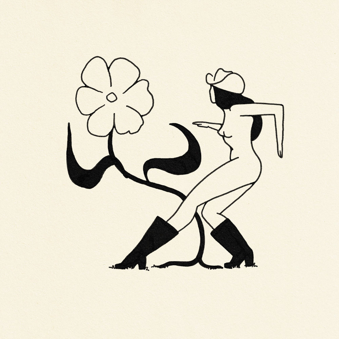 Flower Dance – Cowgirl Western & Botanical Giclée Art Print