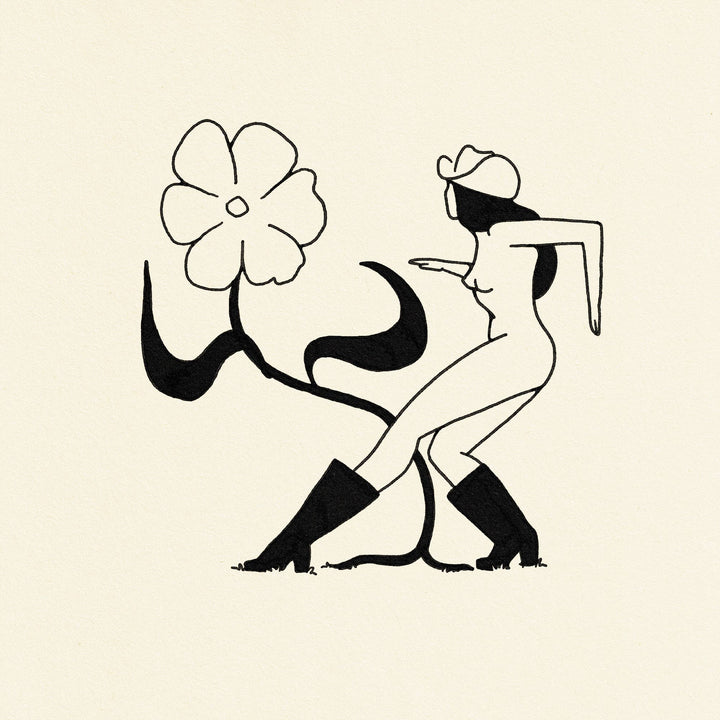 Flower Dance – Cowgirl Western & Botanical Giclée Art Print