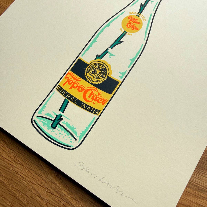 Yellow Rose Bottle Print