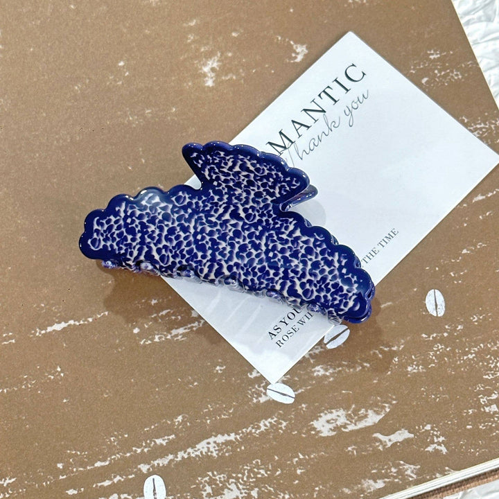Porcelain Half Moon Hair Claw Clip