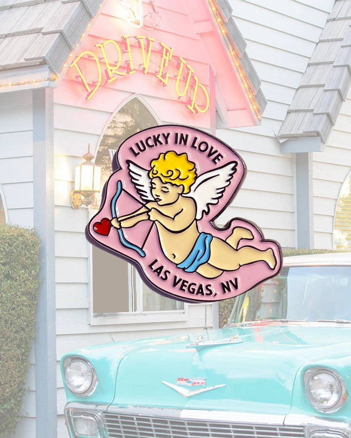 Lucky In Love Cherub Pin