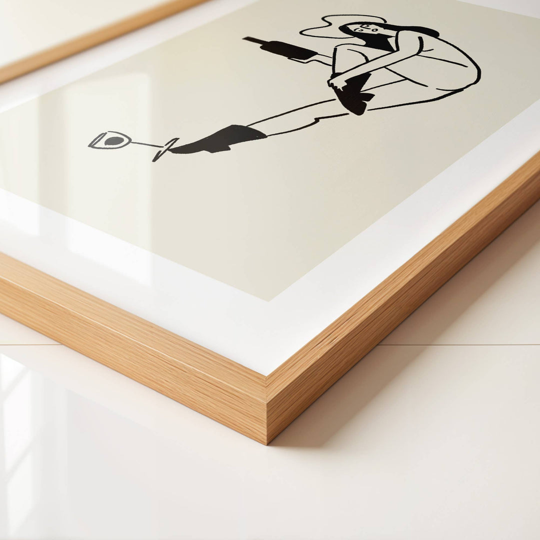 "Balance" Yoga & Wine Cowgirl Minimal Western Wall Art