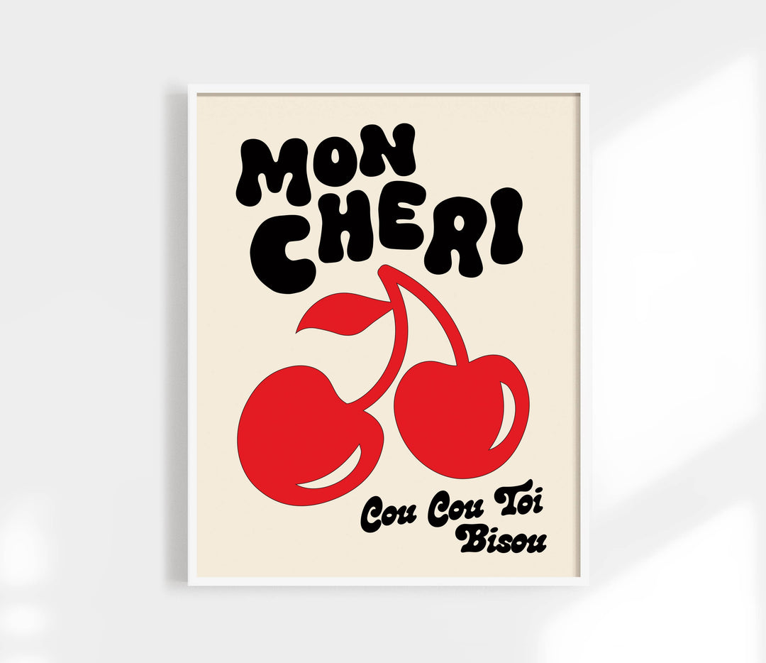 Mon Cheri Print | Funky Cherry Art Print