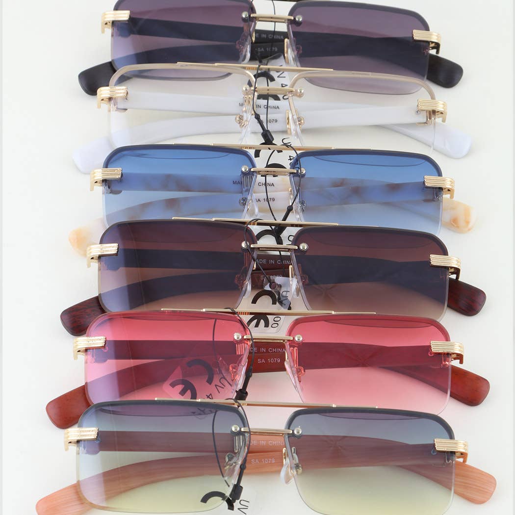 Greek Modern Straight Aviator Sunglasses