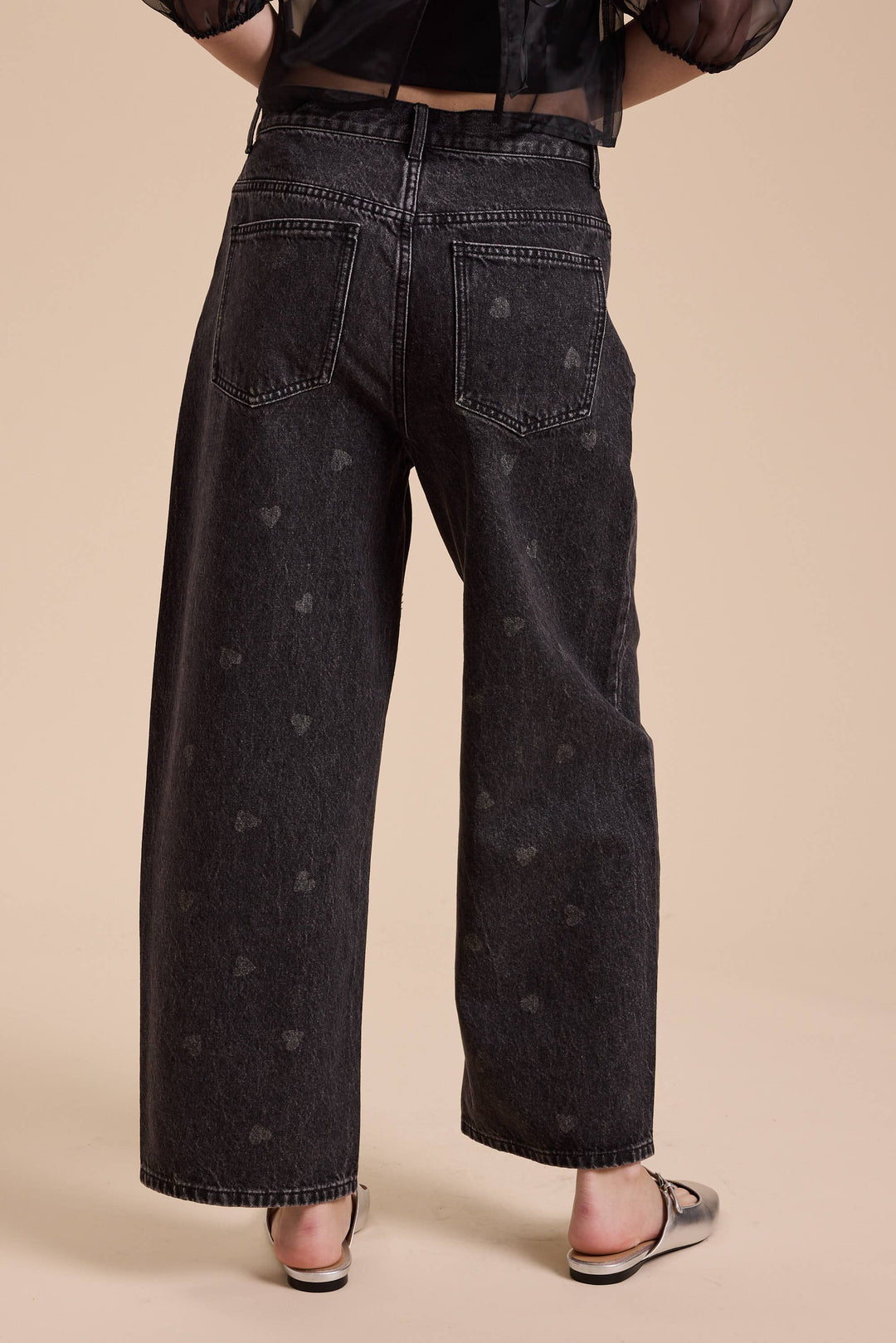 Heart Denim Pants