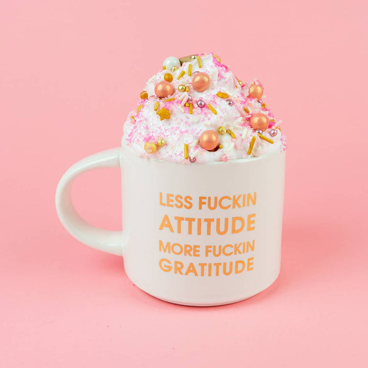 Less Fuckin Attitude, More Fuckin Gratitude Jumbo Mug