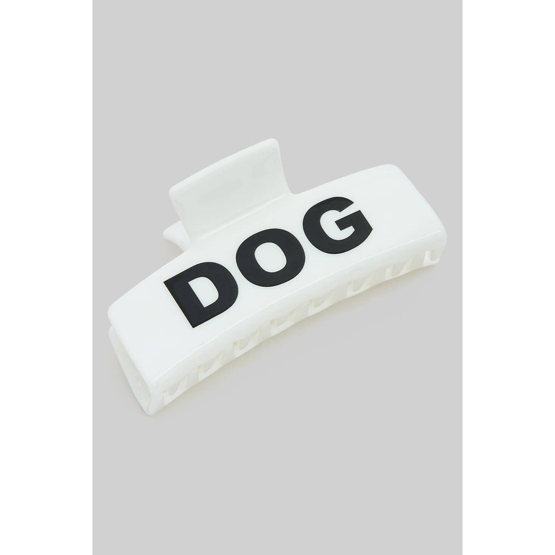 DOG MOM RECTANGULAR HAIR CLIP