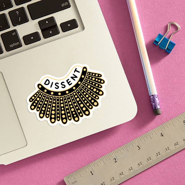 Dissent Collar Die Cut Sticker