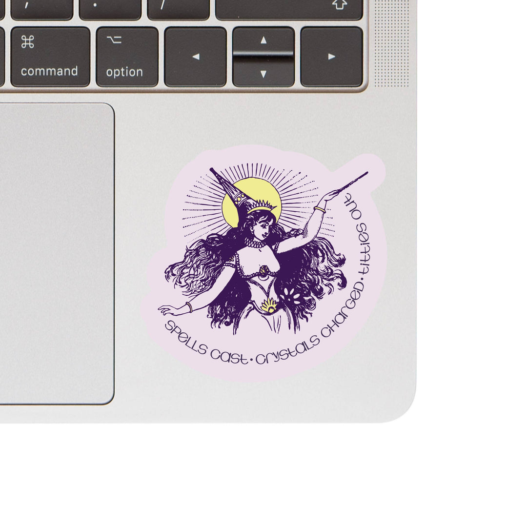 Crystal Plant Witch Sticker