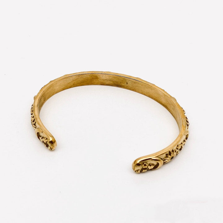Gold Plated Stainless Steel Star Moon Sun Cuff