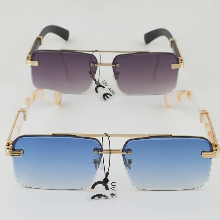 Greek Modern Straight Aviator Sunglasses
