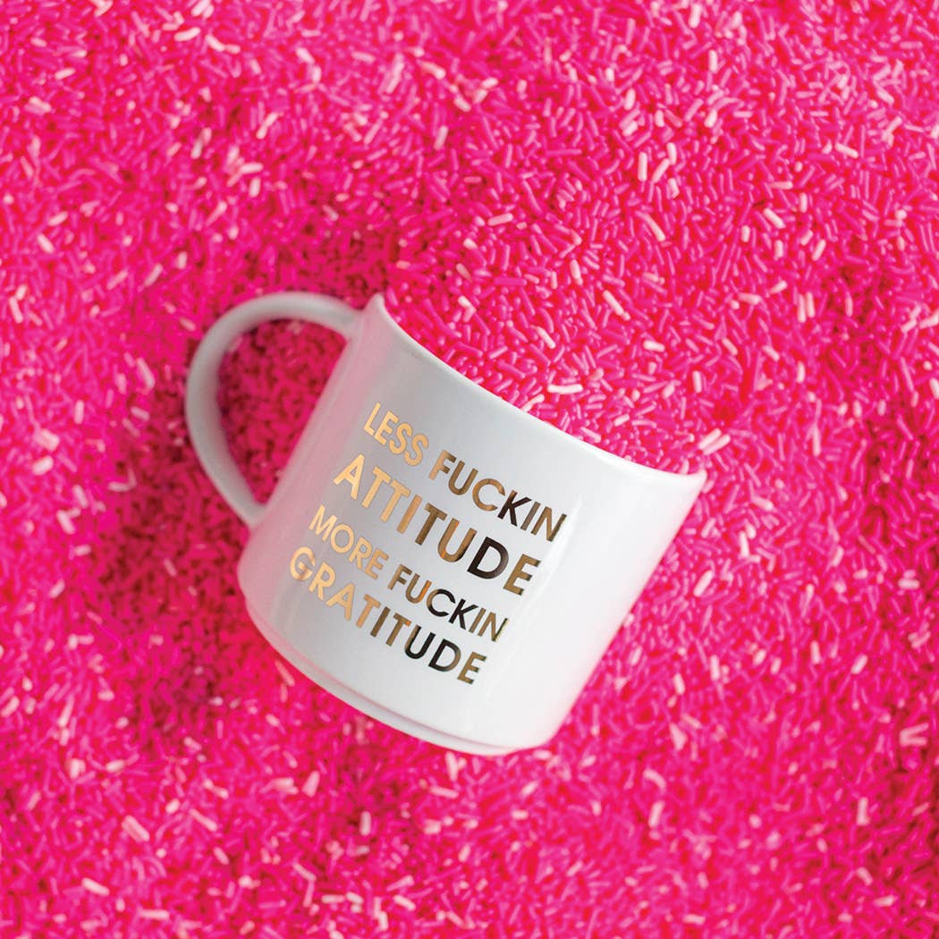 Less Fuckin Attitude, More Fuckin Gratitude Jumbo Mug