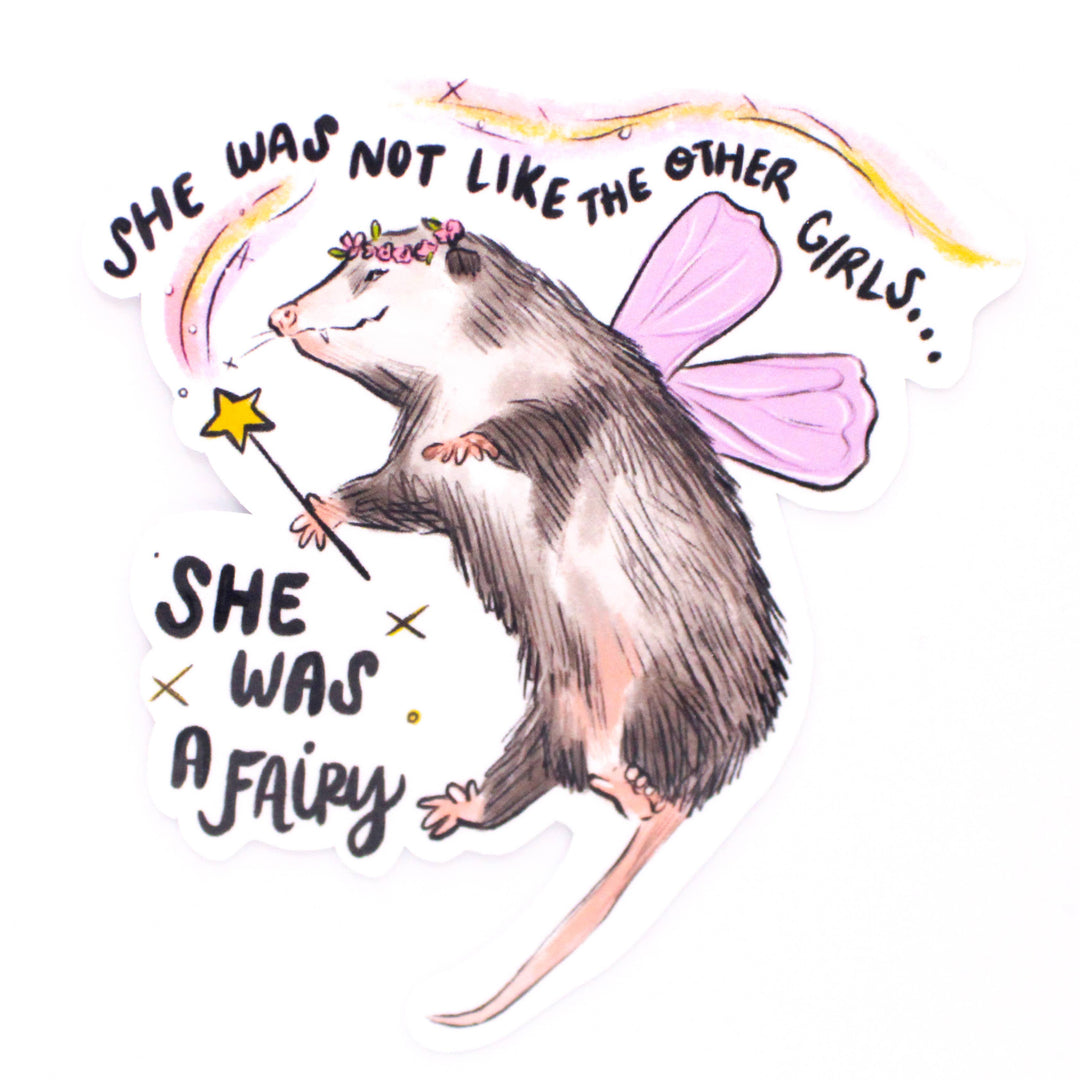 Fairy Possum Vinyl Sticker