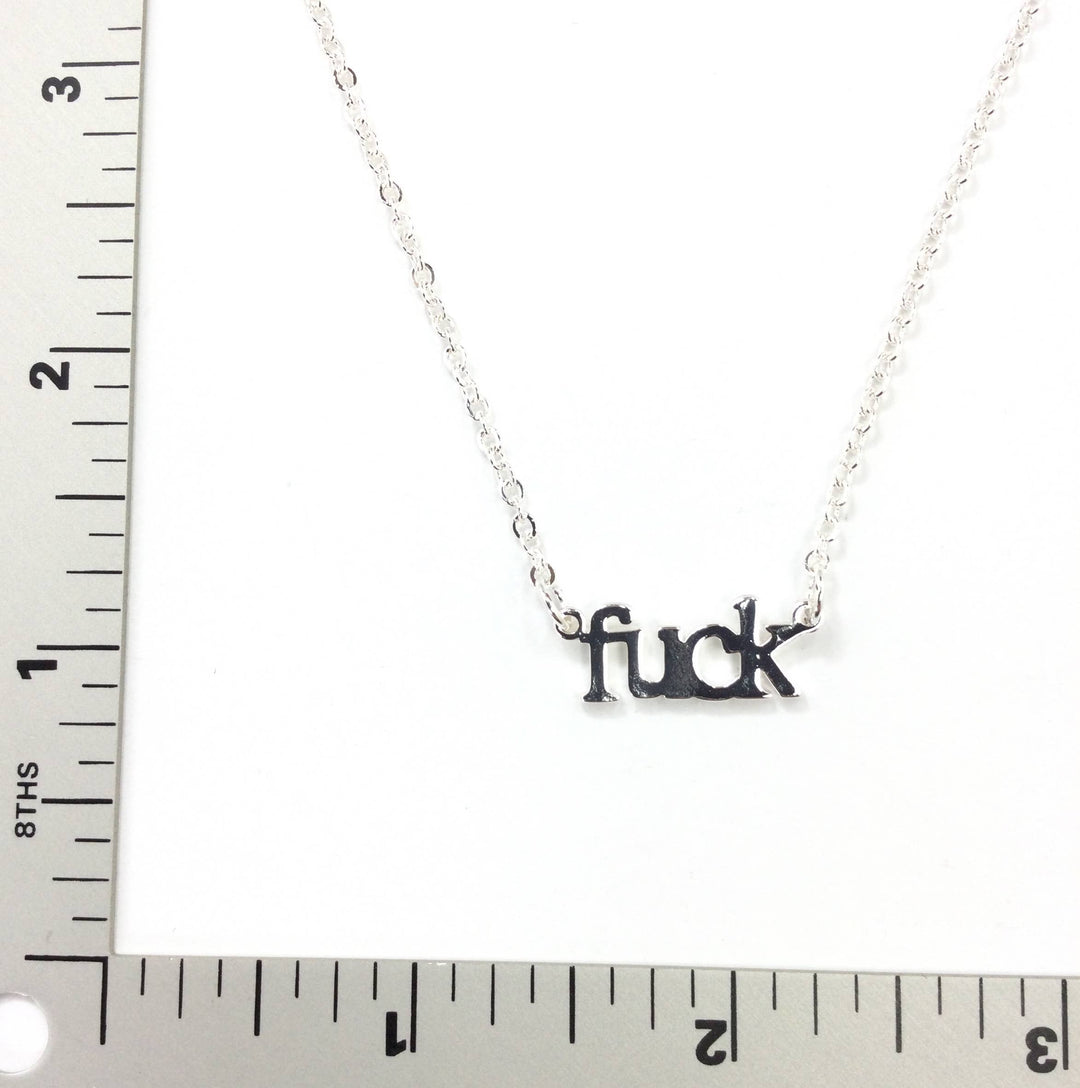 "fuck" Pendant Gold Necklace