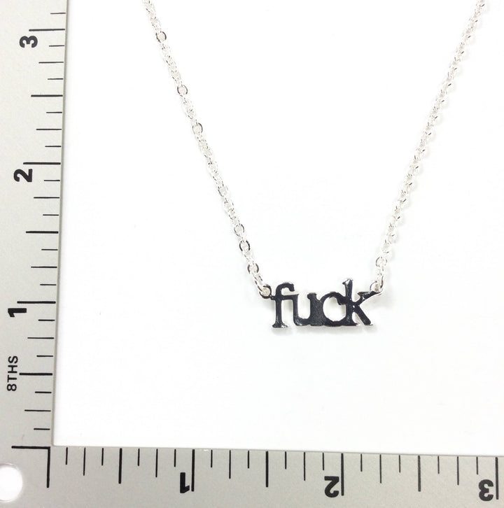 "fuck" Pendant Gold Necklace