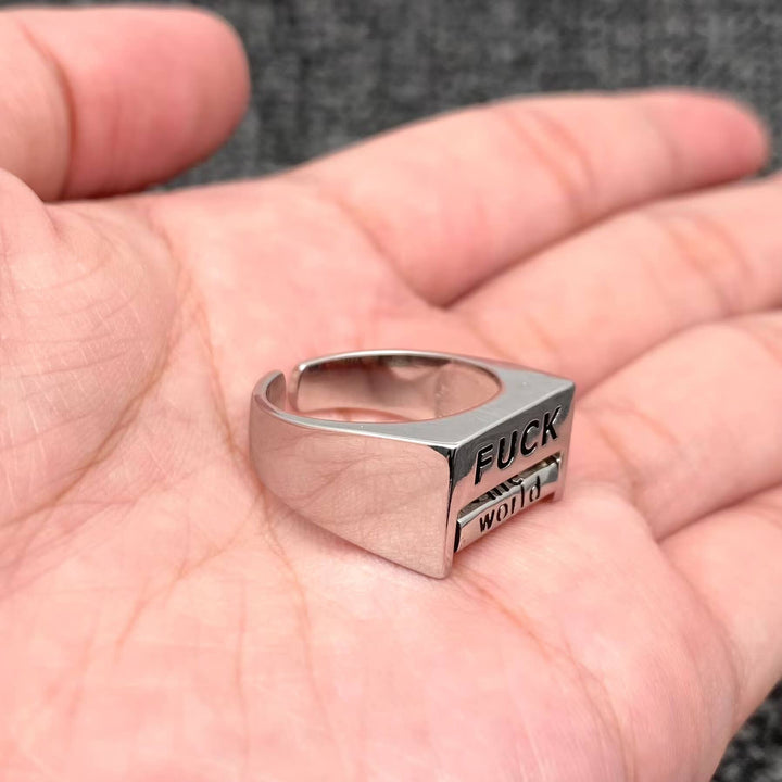 Fuck Everything  Rotatable Word Ring