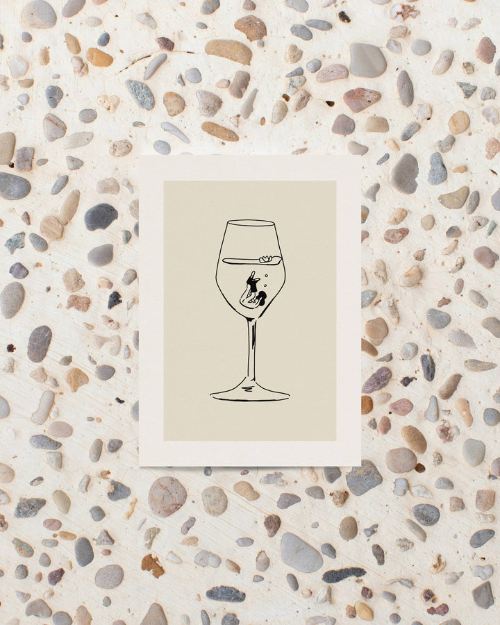 "Deep Dive" Wine Art Print