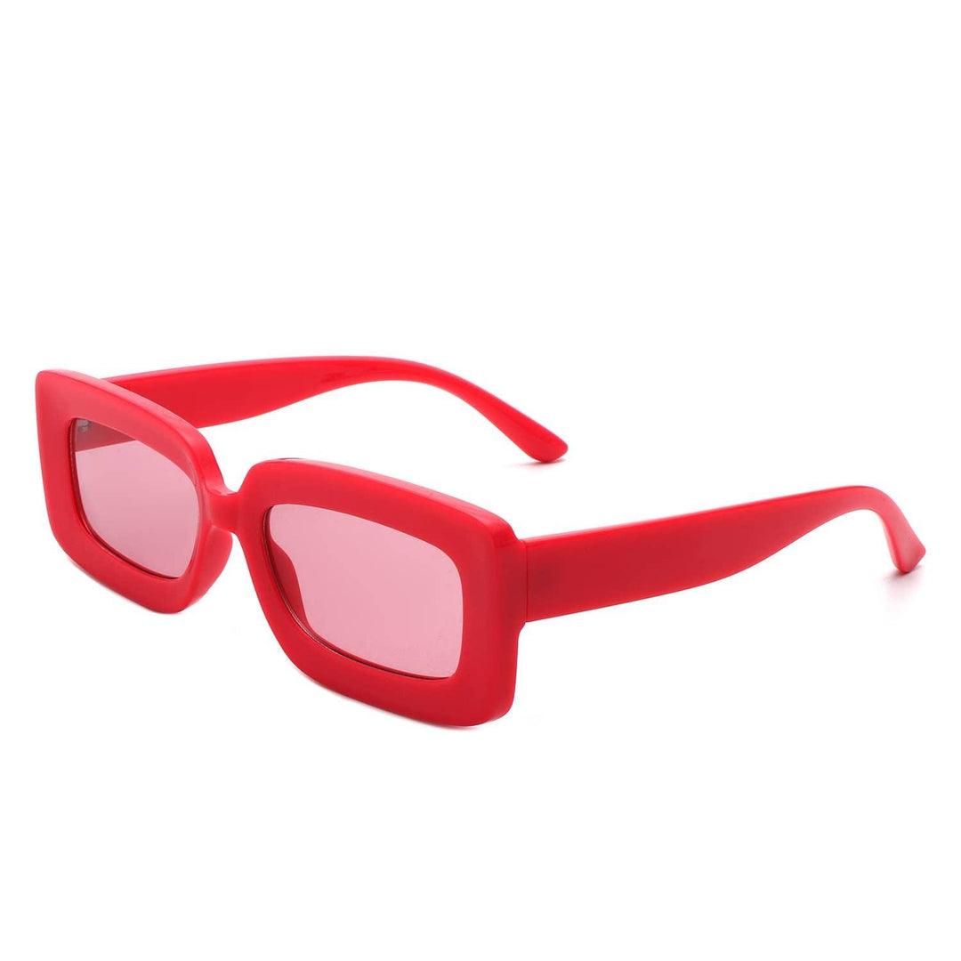 Rectangle Flat Lens Fashion Tinted Square Sunglasses - For the love, LV