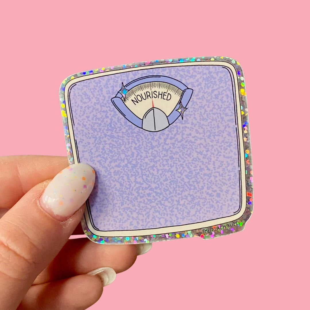 Nourished Scale Glitter Sticker