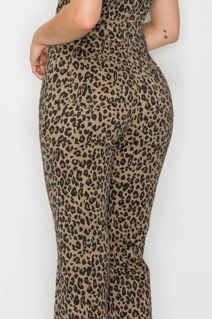 Animal Print Stretch Jumpsuit