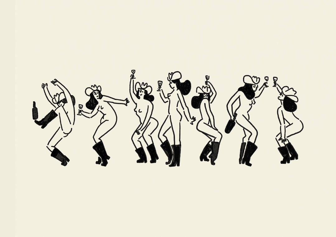 "Cowgirl Social" Art Print