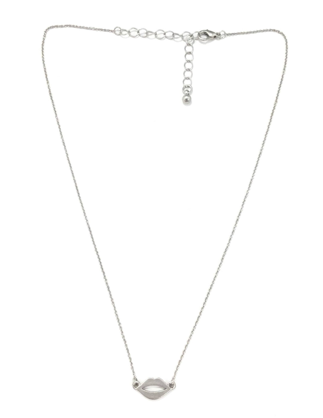 Gold Lips Pendant Necklace