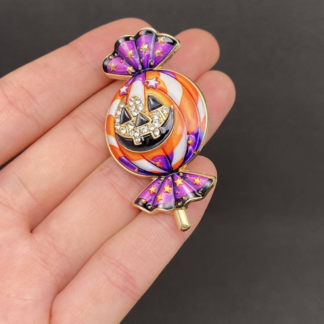 Halloween Pumpkin Candy Brooch