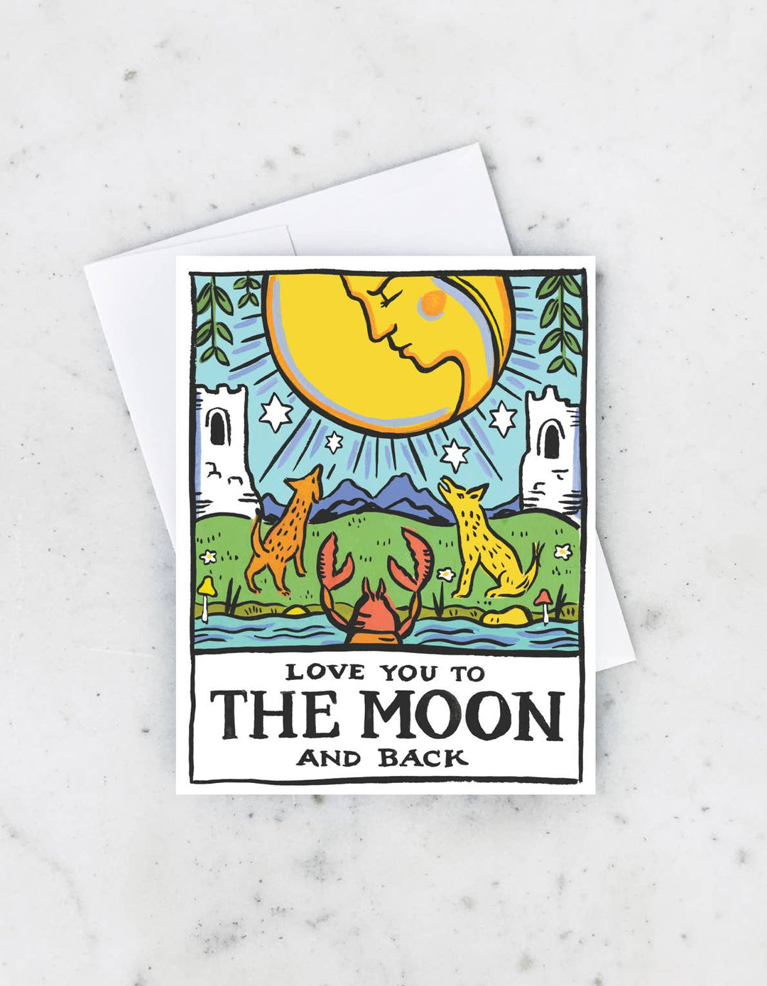 Tarot Moon Greeting Card