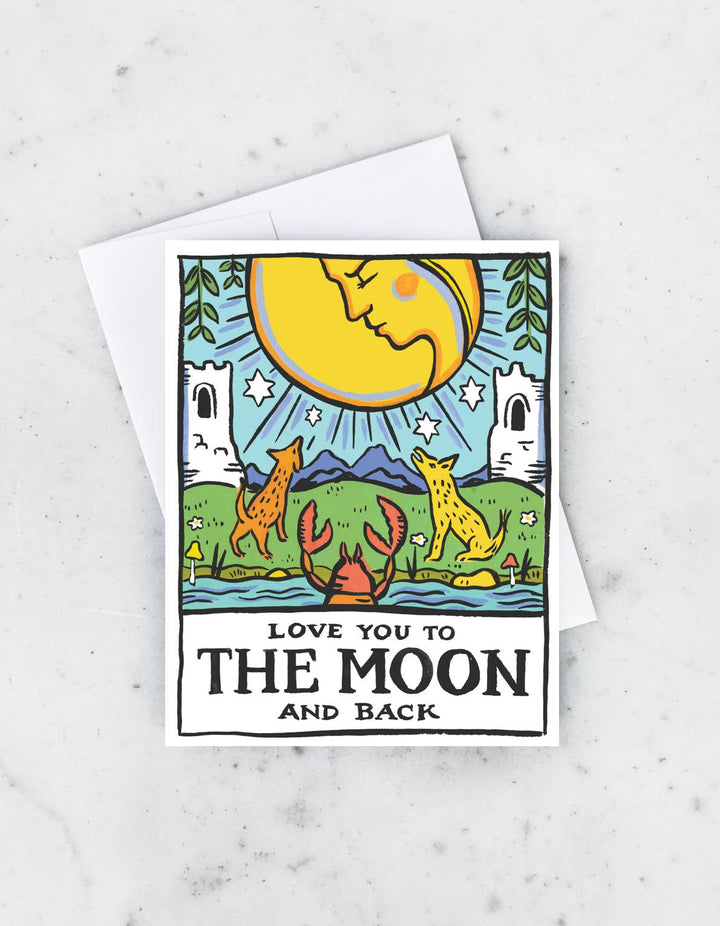 Tarot Moon Greeting Card