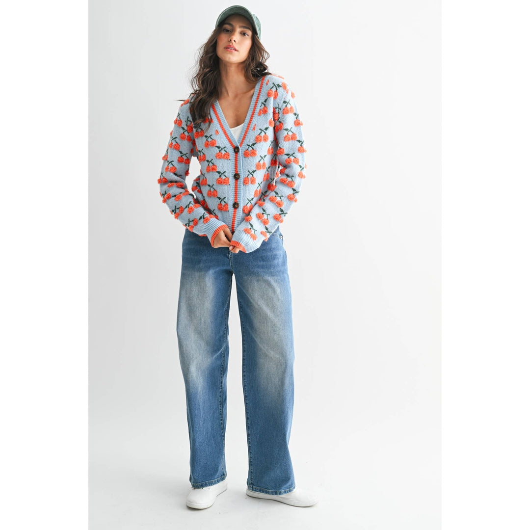 Cherry Wool Cardigan