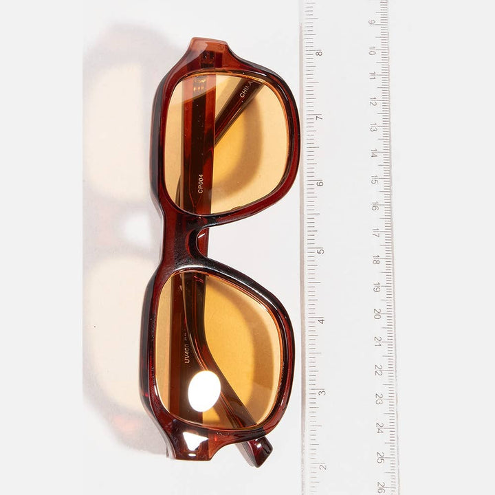 Thick Frame Aviator Sunglasses Set