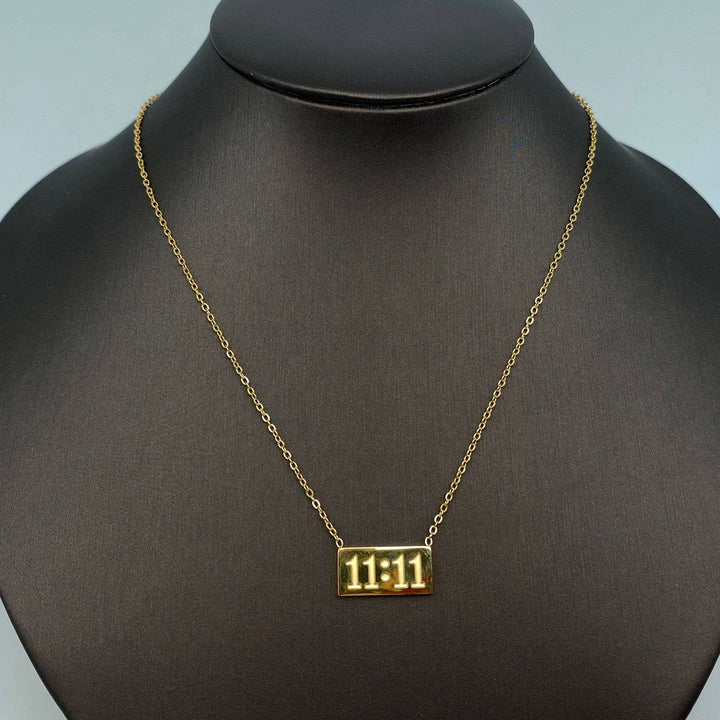 "11:11" Charm Pendant Stainless Steel Necklace