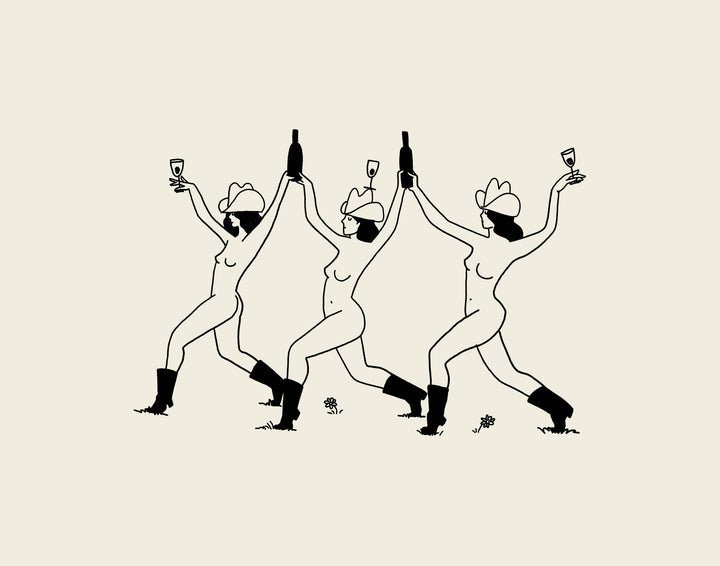 Western Wine Vintage Wall Art Print