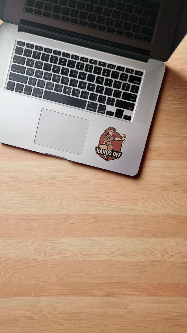 Hands Off Sticker