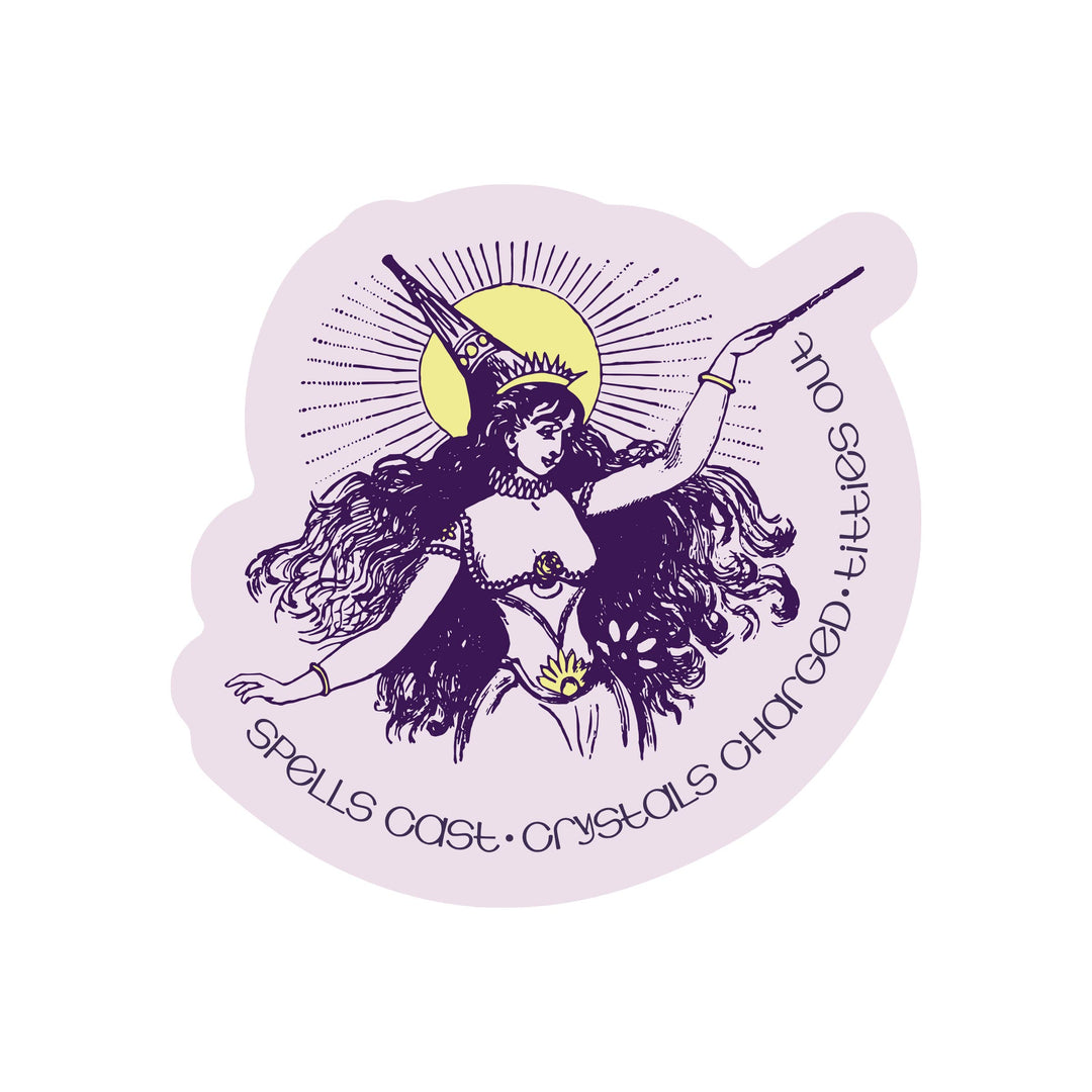 Crystal Plant Witch Sticker