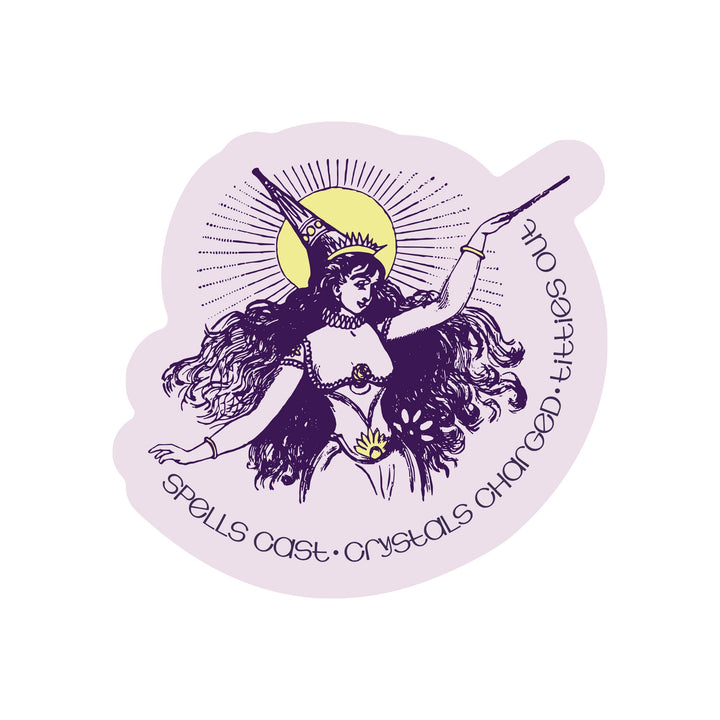 Crystal Plant Witch Sticker