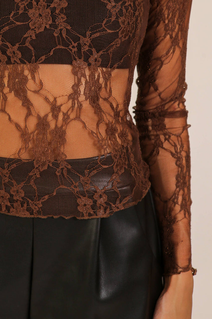 Layer Me Lace High Neck Top