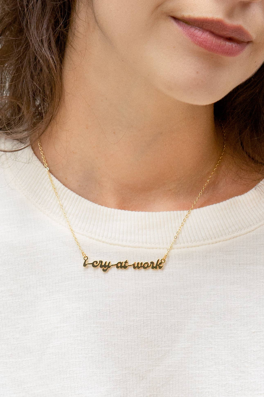 I Cry At Work Necklace