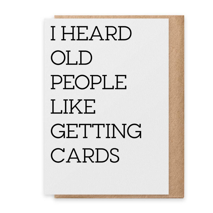 Old People - Greeting Card