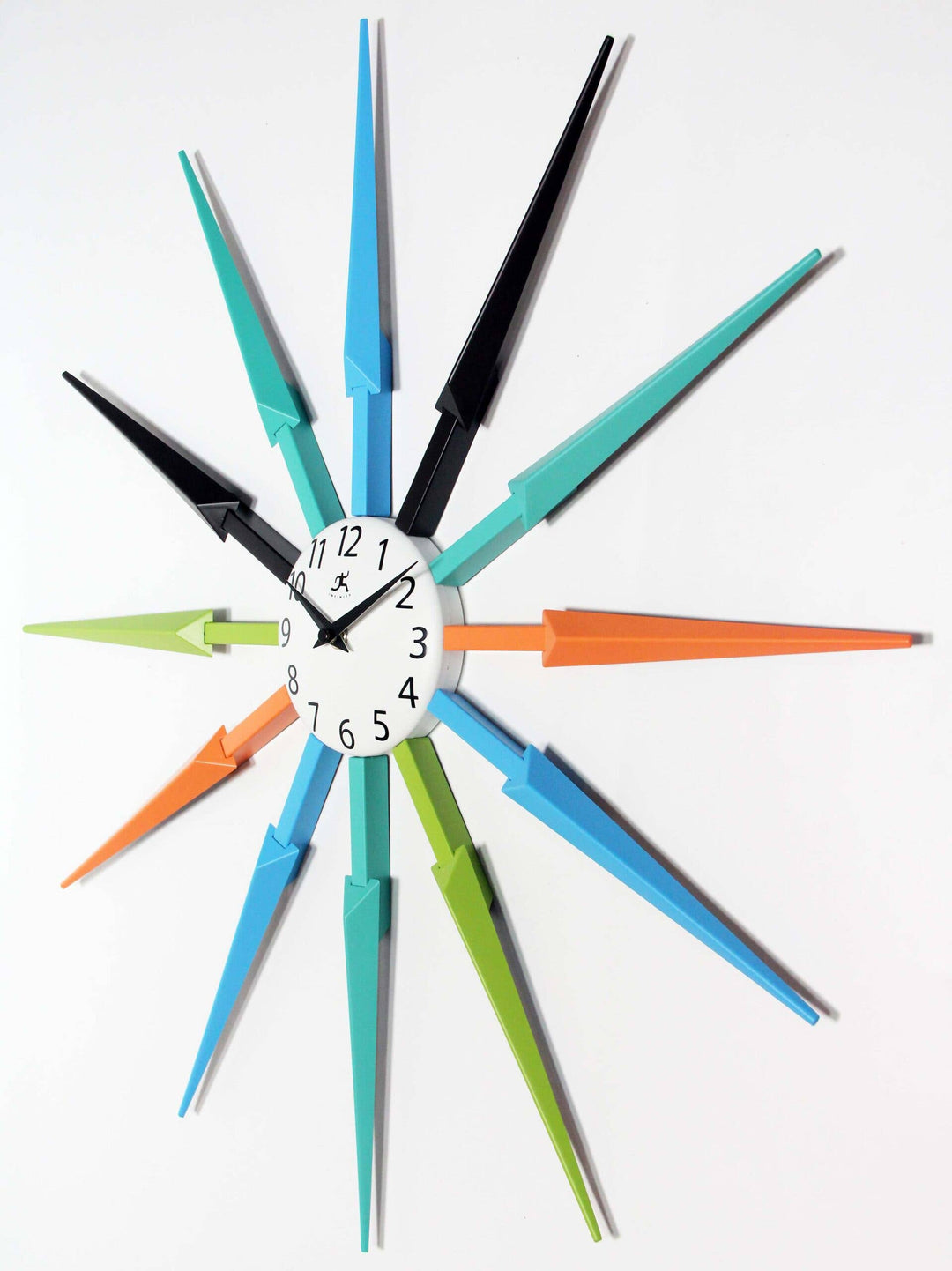 Midcentury Modern Starburst Multi-Color Wall Clock