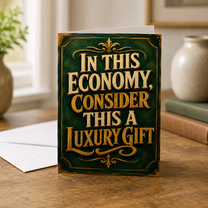 Consider this a Luxury Gift Greeting Card