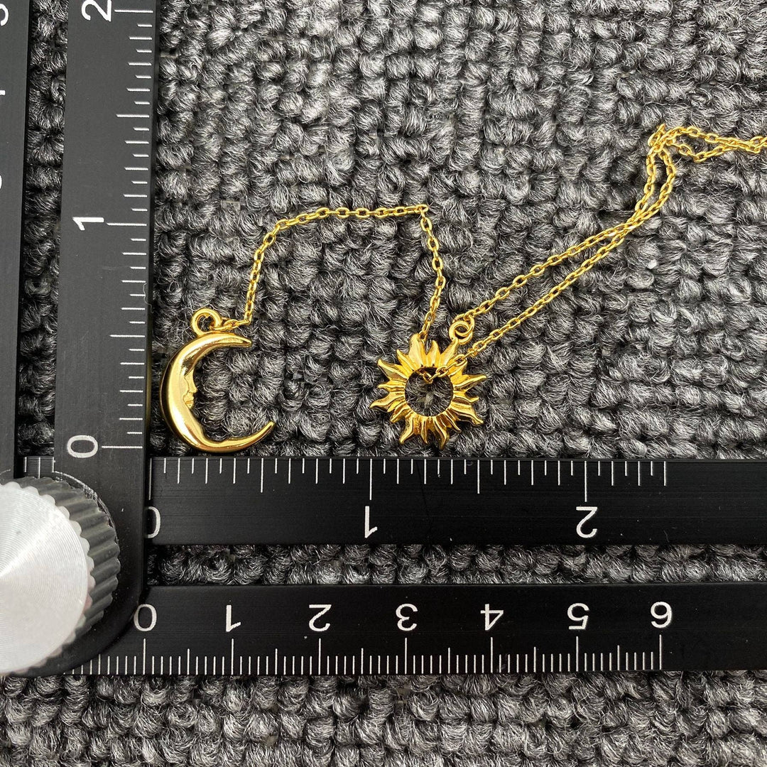 Sun Moon Lariat Necklace
