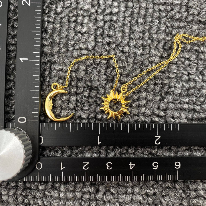 Sun Moon Lariat Necklace