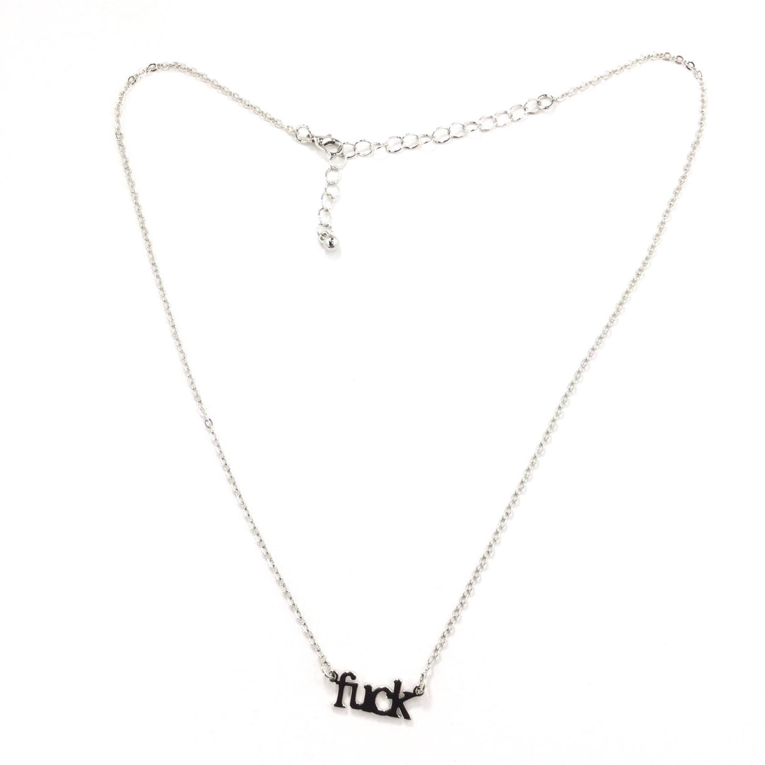 "fuck" Pendant Gold Necklace