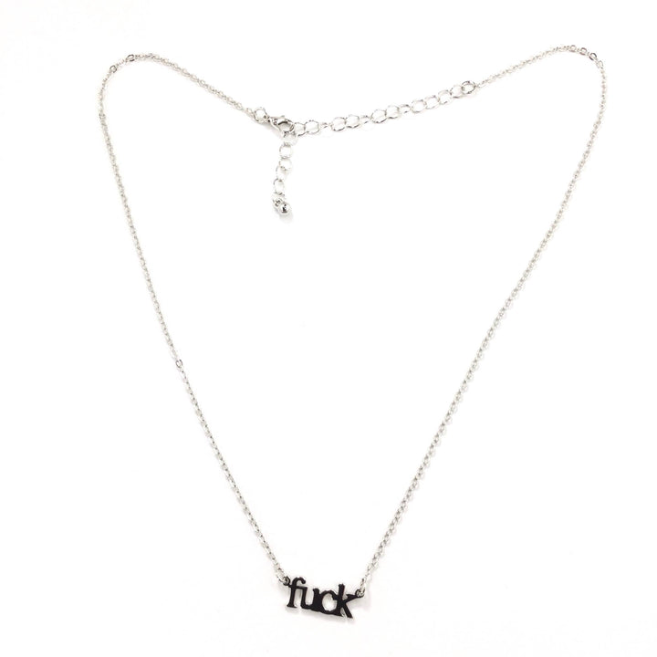 "fuck" Pendant Gold Necklace