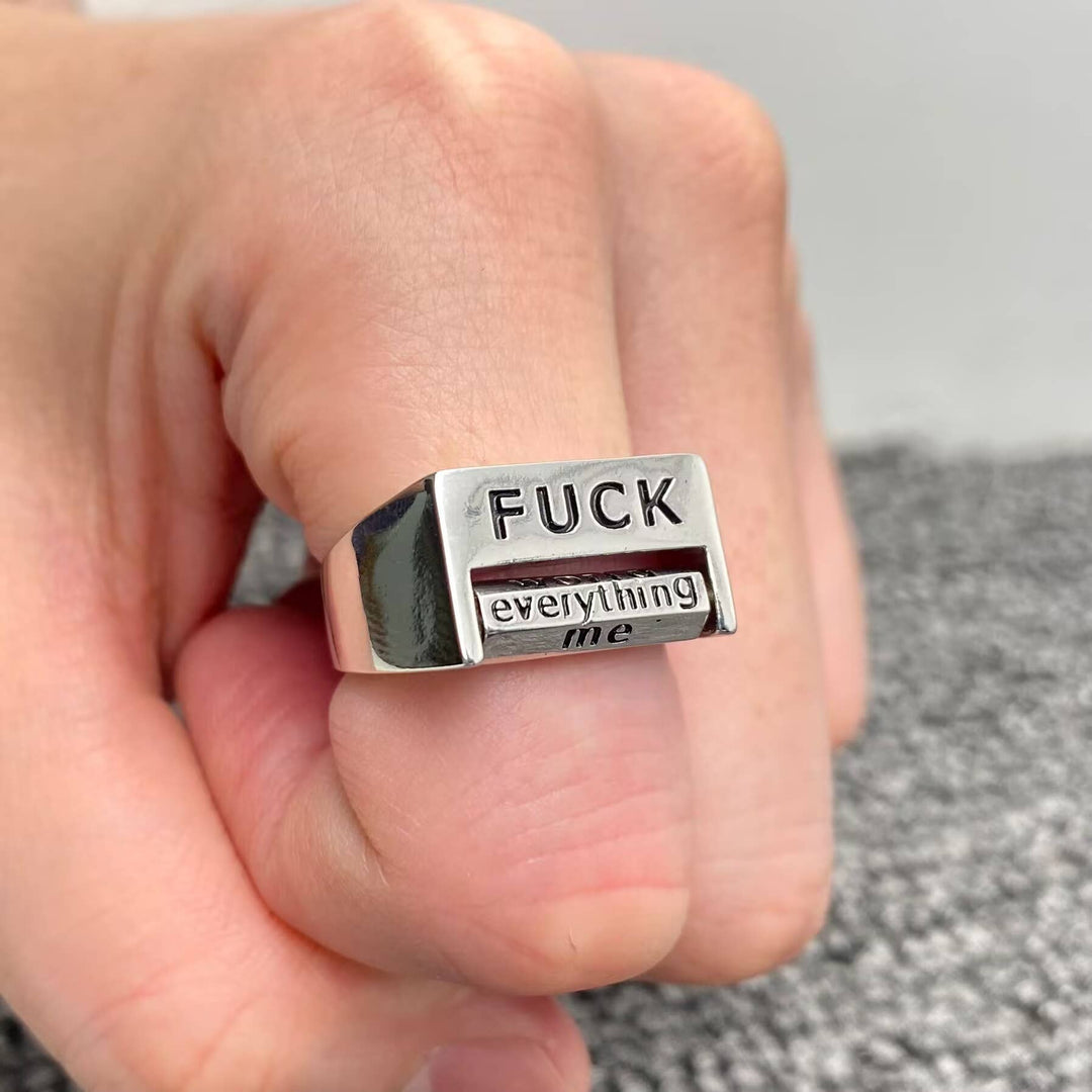 Fuck Everything  Rotatable Word Ring