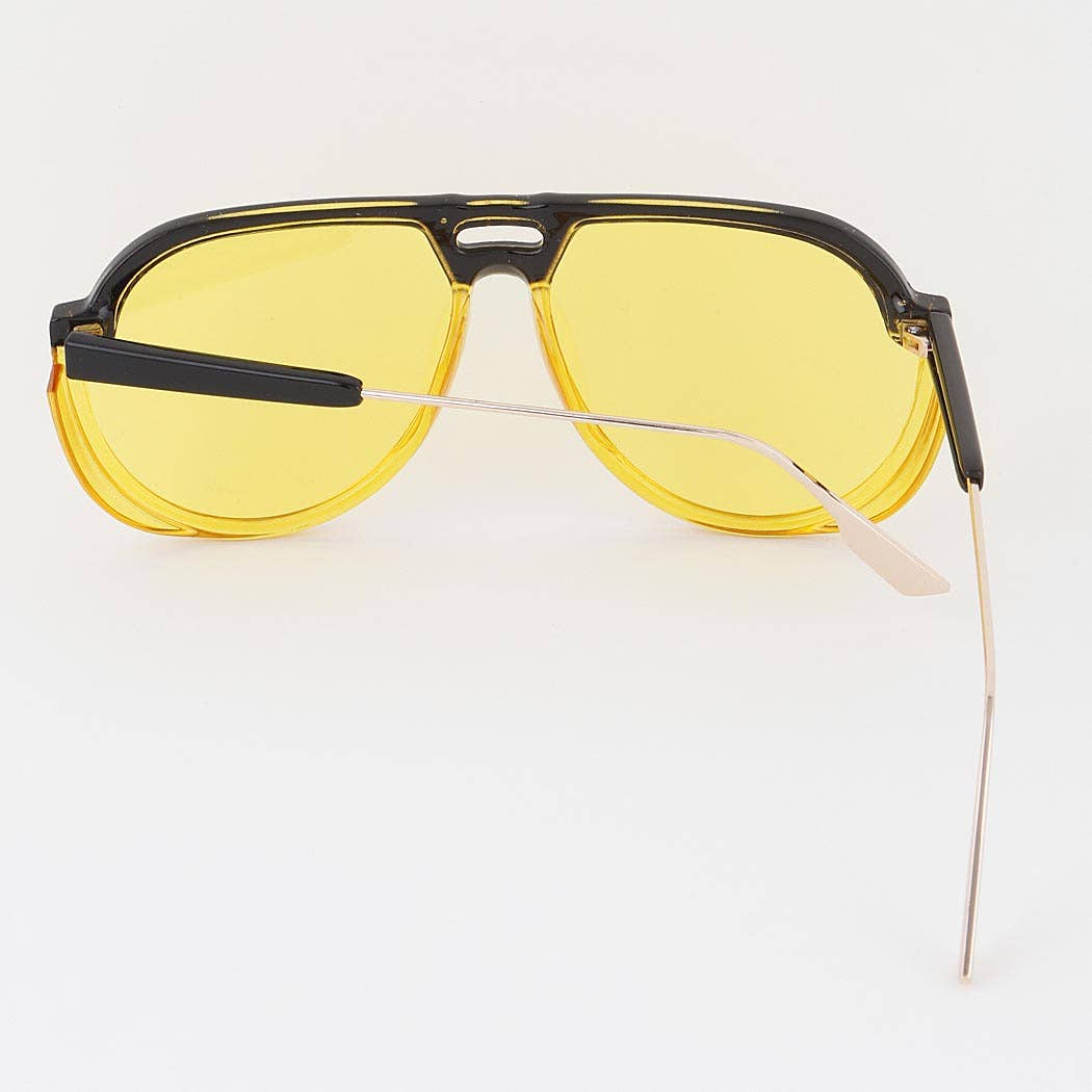 Bright Tinted Aviator Sunglasses
